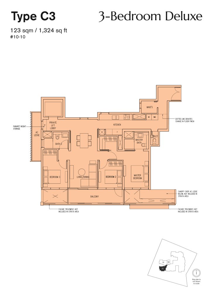 19 Nassim floor plan 1,324 sqft Type C3