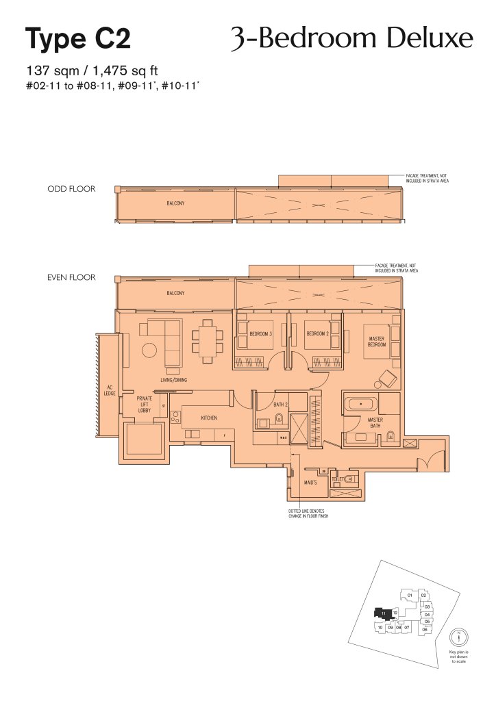 19 Nassim floor plan 1,475 sqft Type C2