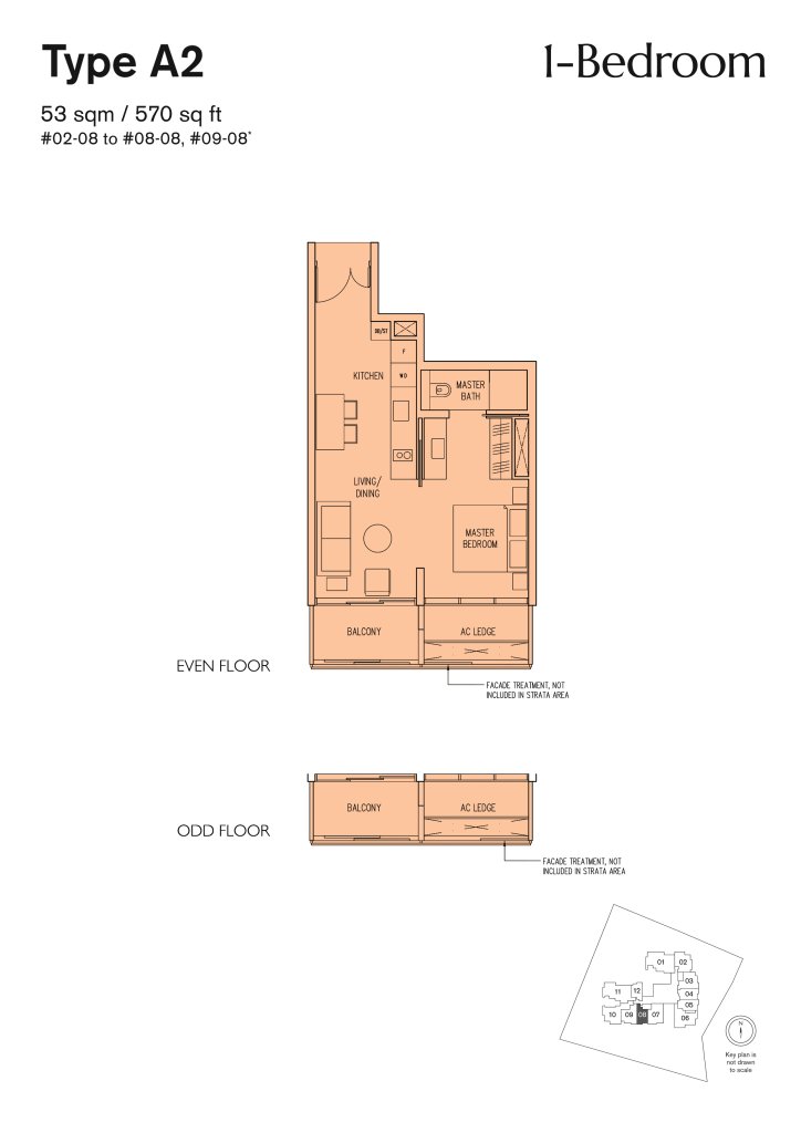 19 Nassim floor plan 570 sqft Type A2