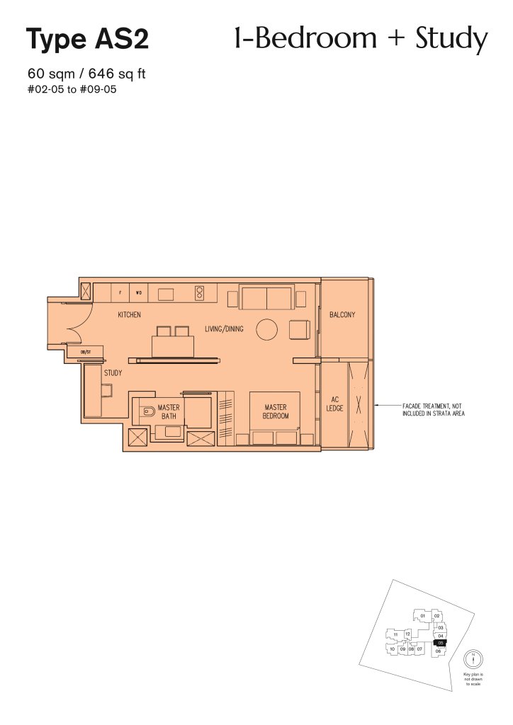 19 Nassim floor plan 646 sqft Type AS2