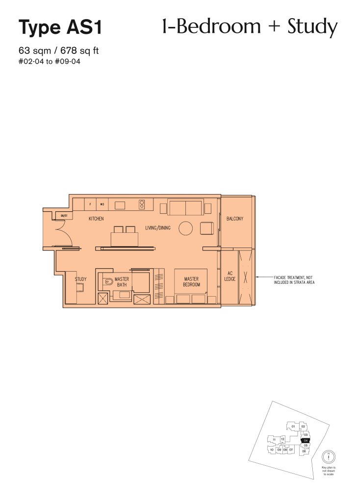19 Nassim floor plan 678 sqft Type AS1