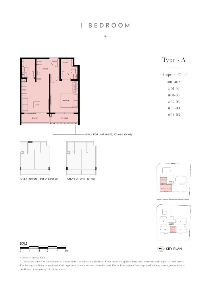 38 Jervois floor plan 474 sqft Type A