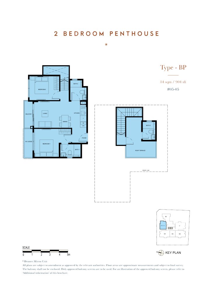 38 Jervois floor plan 904 sqft Type BP