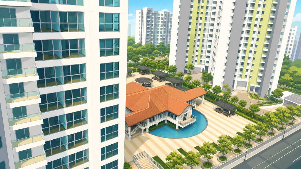 A Treasure Trove swimming pool and clubhouse pavilion