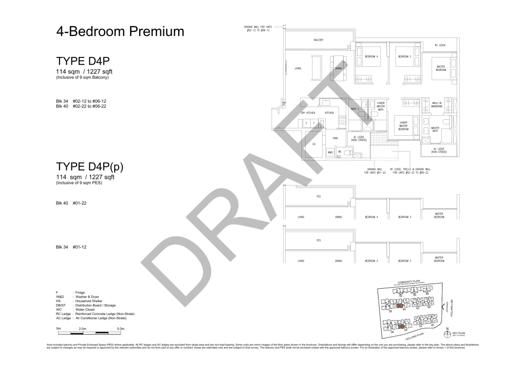 Amberwood at Holland 4 bedroom 4 bathroom with study floor plan, 1,227 sqft, Type D4P