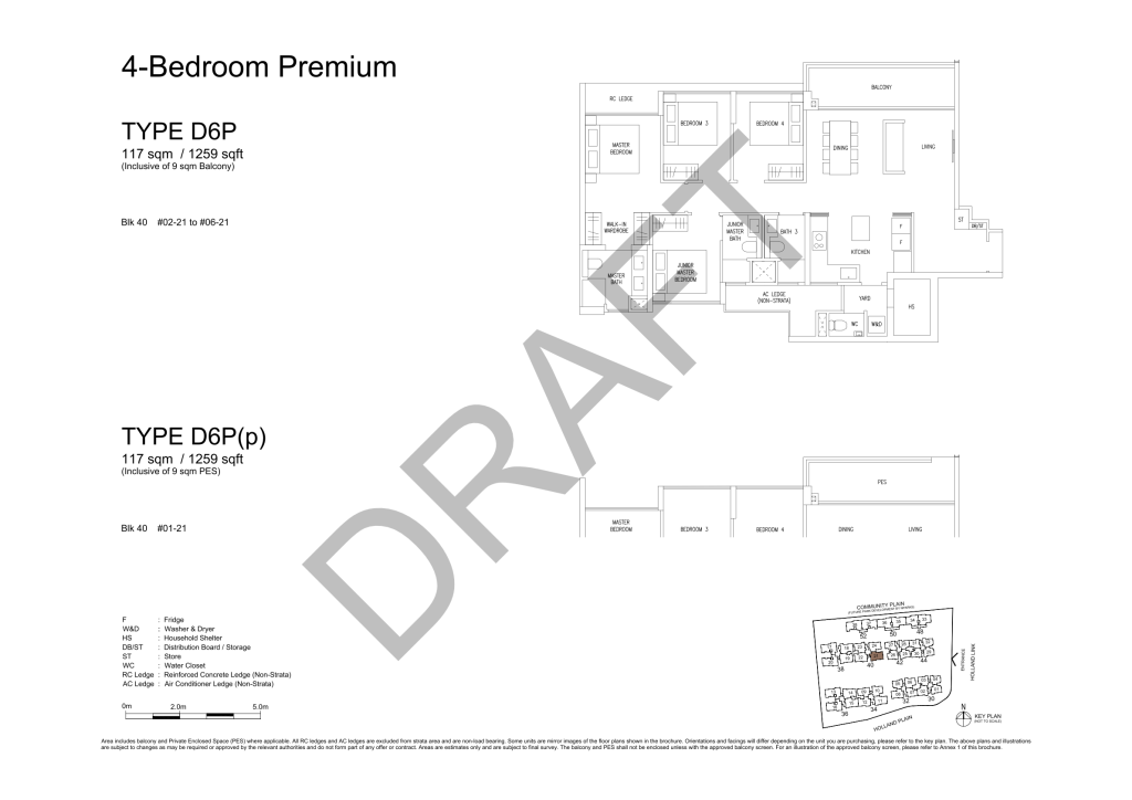 Amberwood at Holland 4 bedroom 4 bathroom with study floor plan, 1,259 sqft, Type D6P