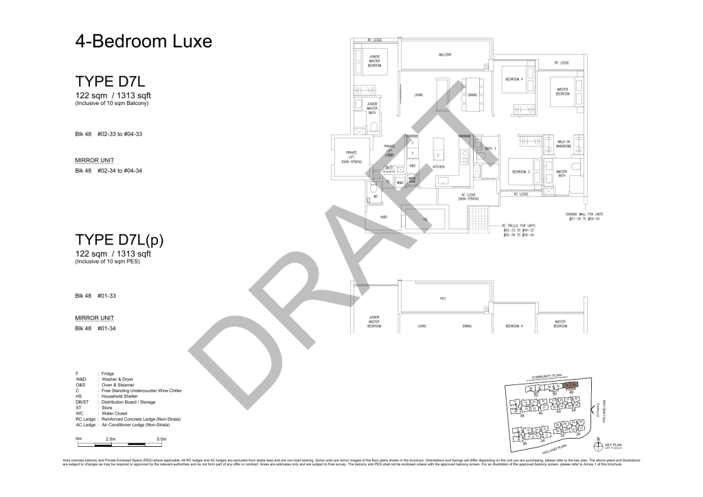Amberwood at Holland 4 bedroom 4 bathroom with study 4 bedroom floor plan, 1,313 sqft, Type D7L