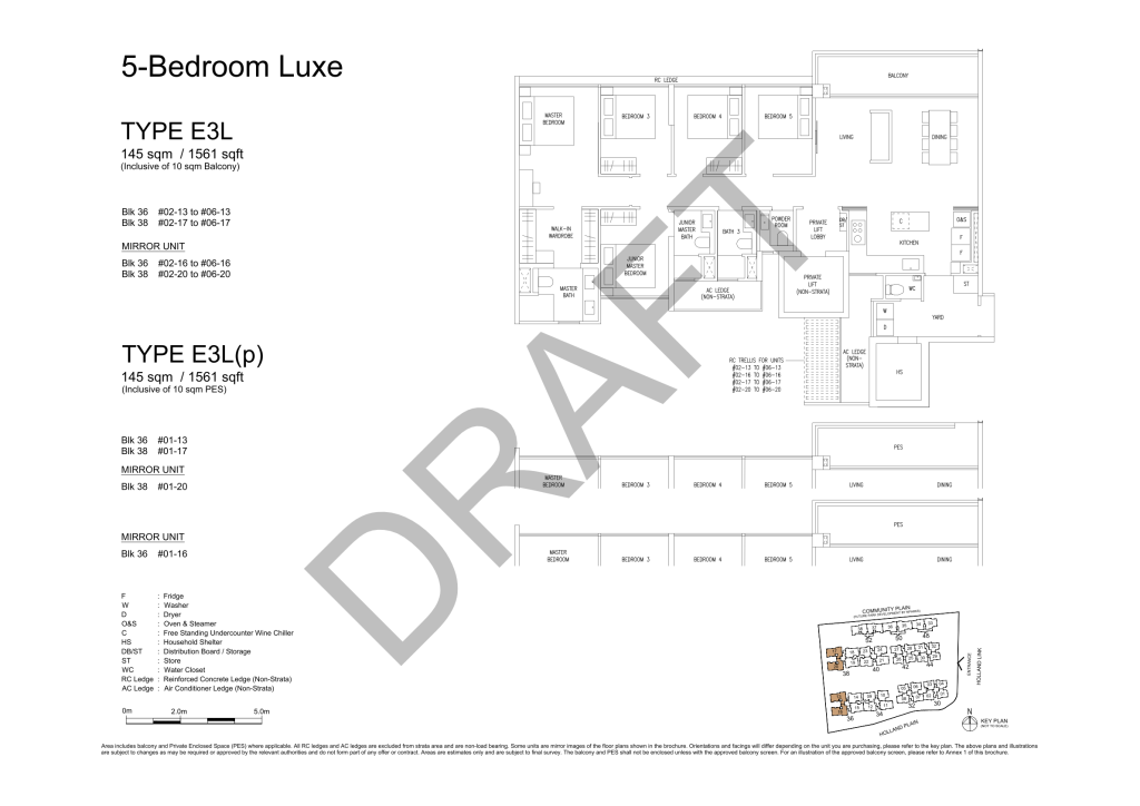 Amberwood at Holland 5 bedroom 5 bathroom with study 5 bedroom floor plan, 1,561 sqft, Type E3L