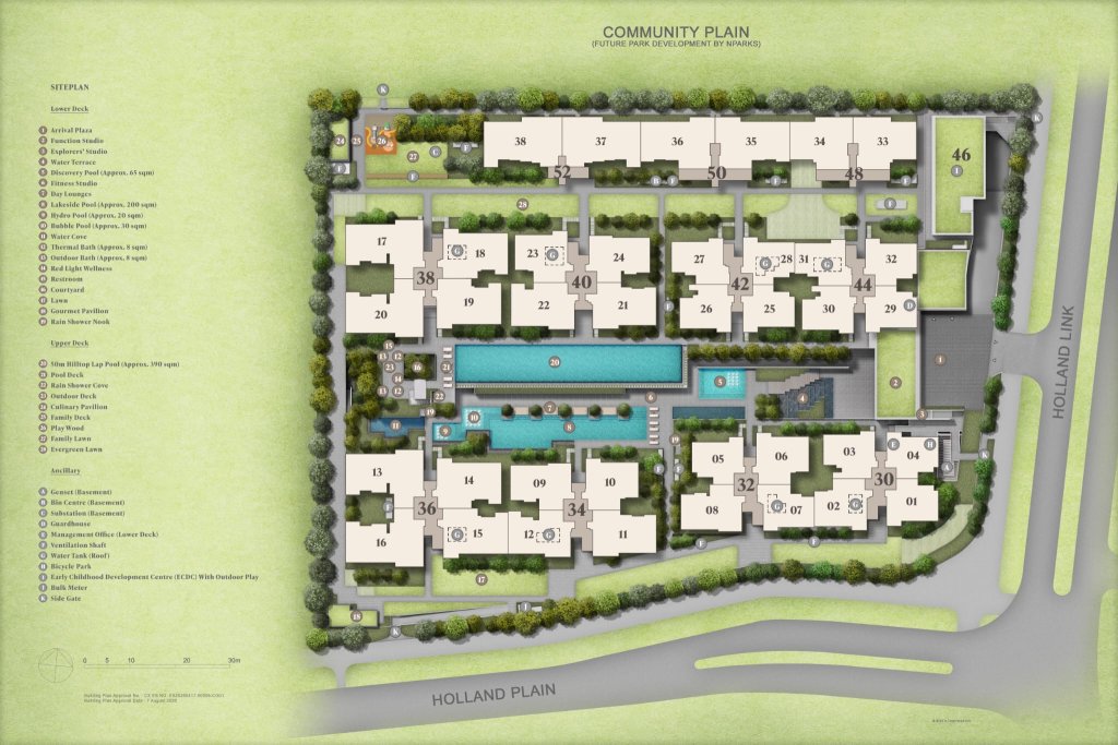 Amberwood at Holland site plan, Bukit Timah, Singapore