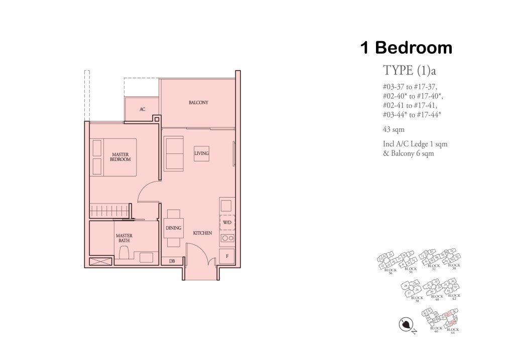Bartley Ridge floor plan 463 sqft Type (1)a
