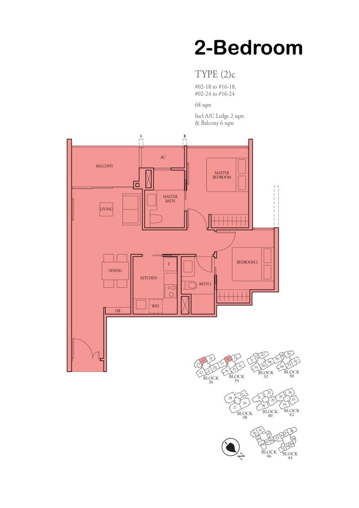 Bartley Ridge floor plan 732 sqft Type (2)c