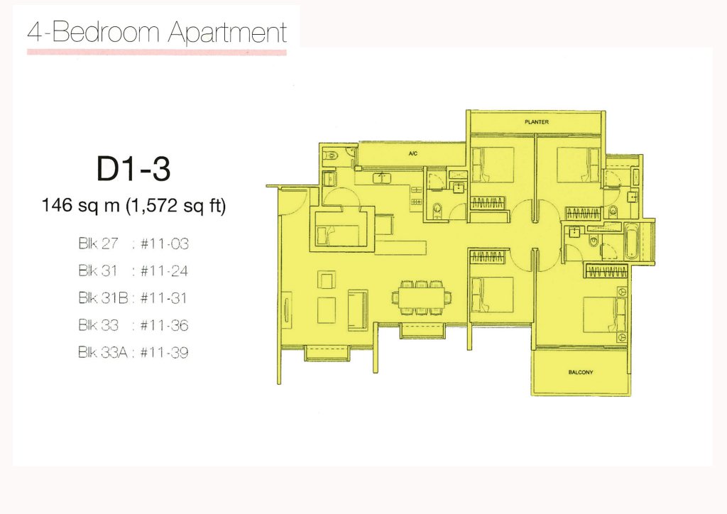 Botannia floor plan 1,582 sqft Type Type D1-3
