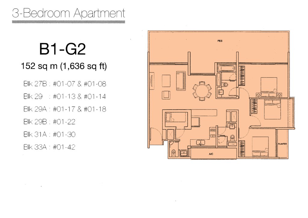 Botannia floor plan 1,636 sqft Type Type B1-G2