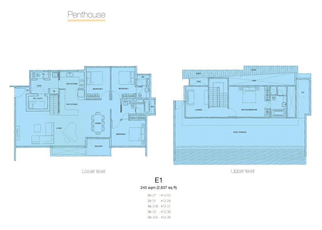 Botannia floor plan 2,637 sqft Type Type E1