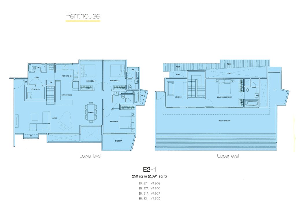 Botannia floor plan 2,691 sqft Type Type E2-1