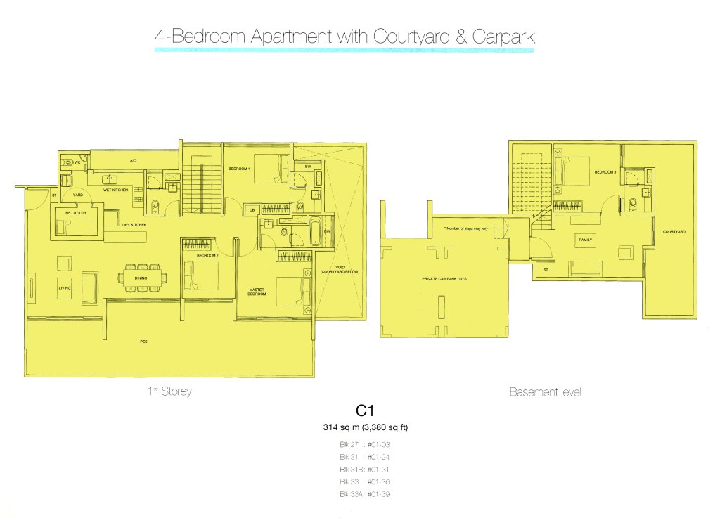 Botannia floor plan 3,380 sqft Type Type C1