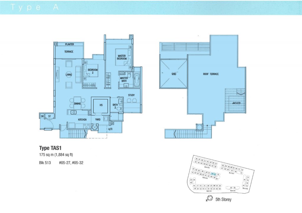 The Calrose floor plan 1,884 sqft Type TAS1