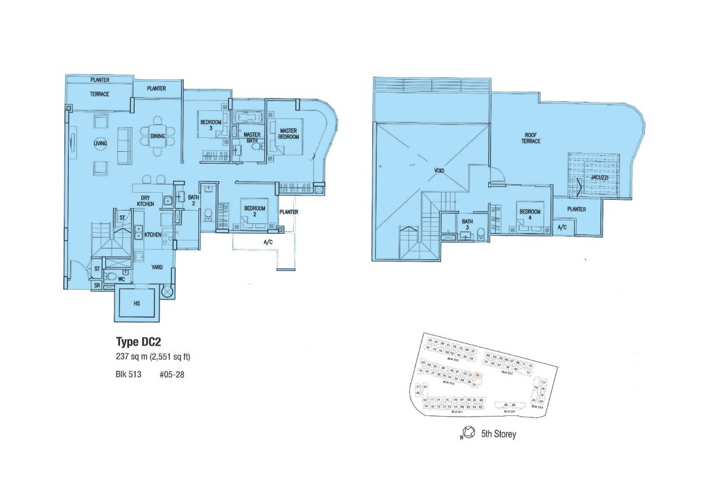 The Calrose floor plan 2,551 sqft Type DC2