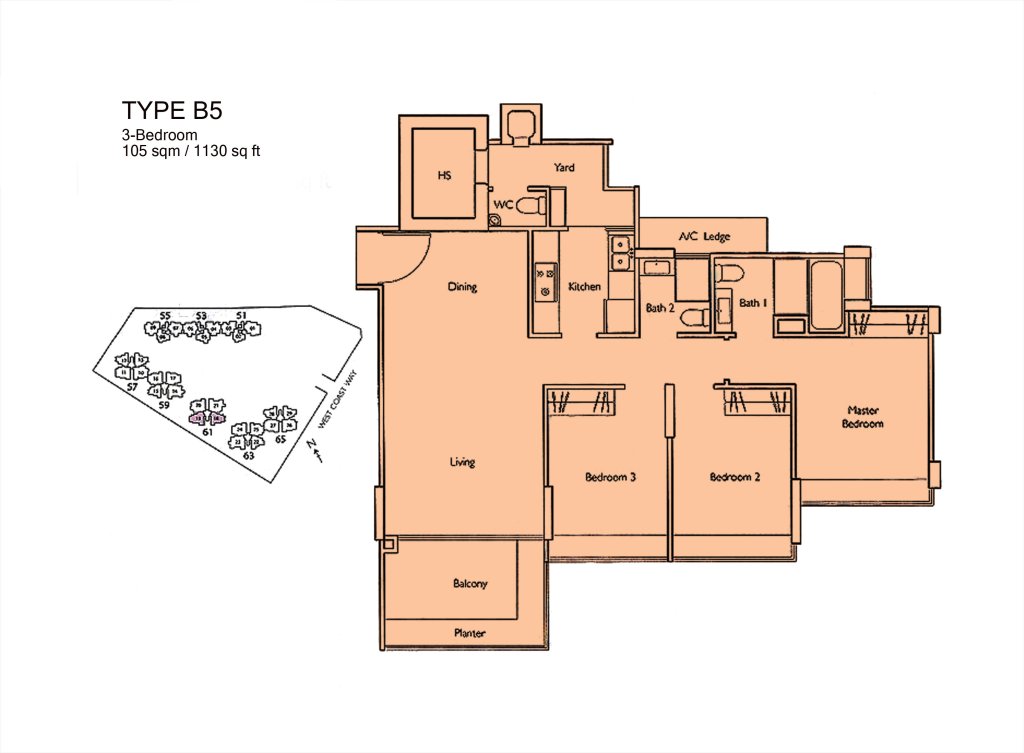 Carabelle floor plan 1,130 sqft Type B5