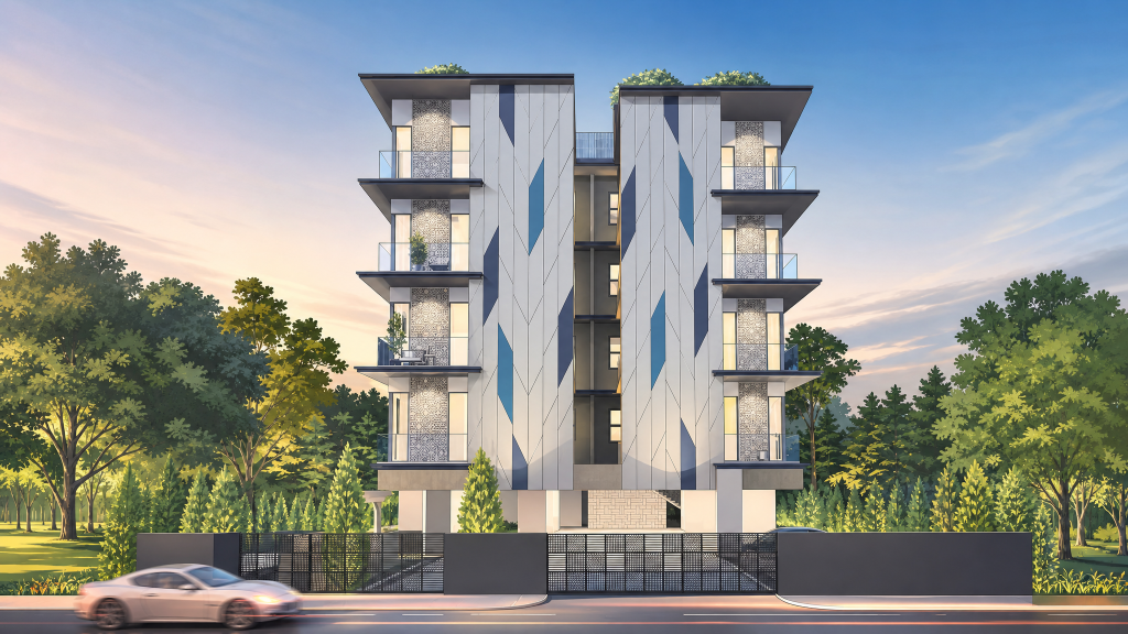 Carpmael Thirty-Eight boutique apartment block from the street