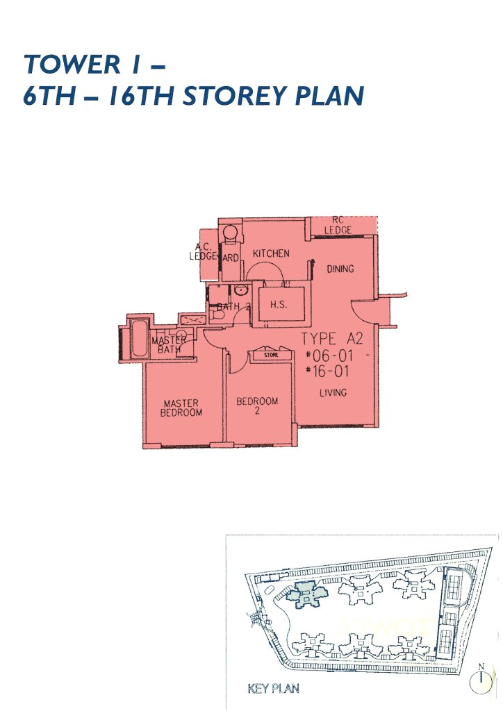 Casablanca floor plan 904 sqft Type A2
