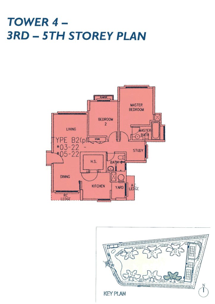Casablanca floor plan 936 sqft Type B2(p1)-1