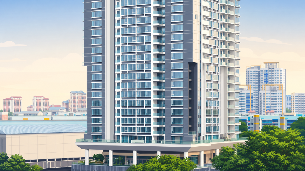 Centro Residences tower facade close-up