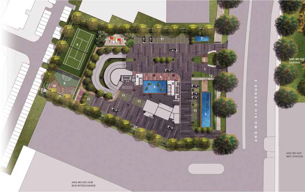 Centro Residences site plan, Ang Mo Kio, Singapore