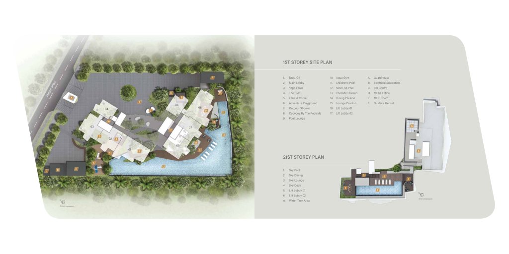 Coastline Residences site plan, Marine Parade, Singapore