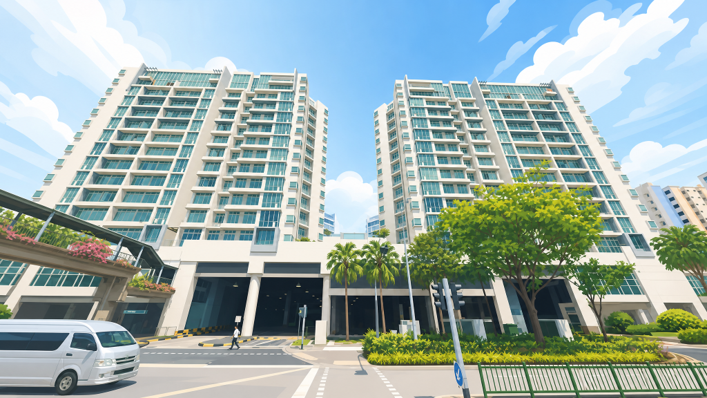 Compass Heights retail podium and frontage at street level