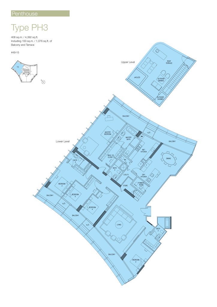 DUO Residences floor plan 4,932 sqft Type PH3