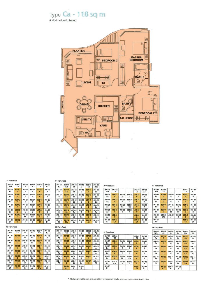 Edelweiss Park Condominium floor plan 1,270 sqft Type Ca