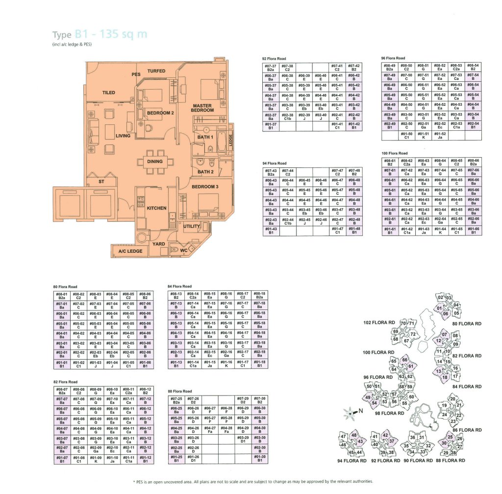 Edelweiss Park Condominium floor plan 1,453 sqft Type TypeB1