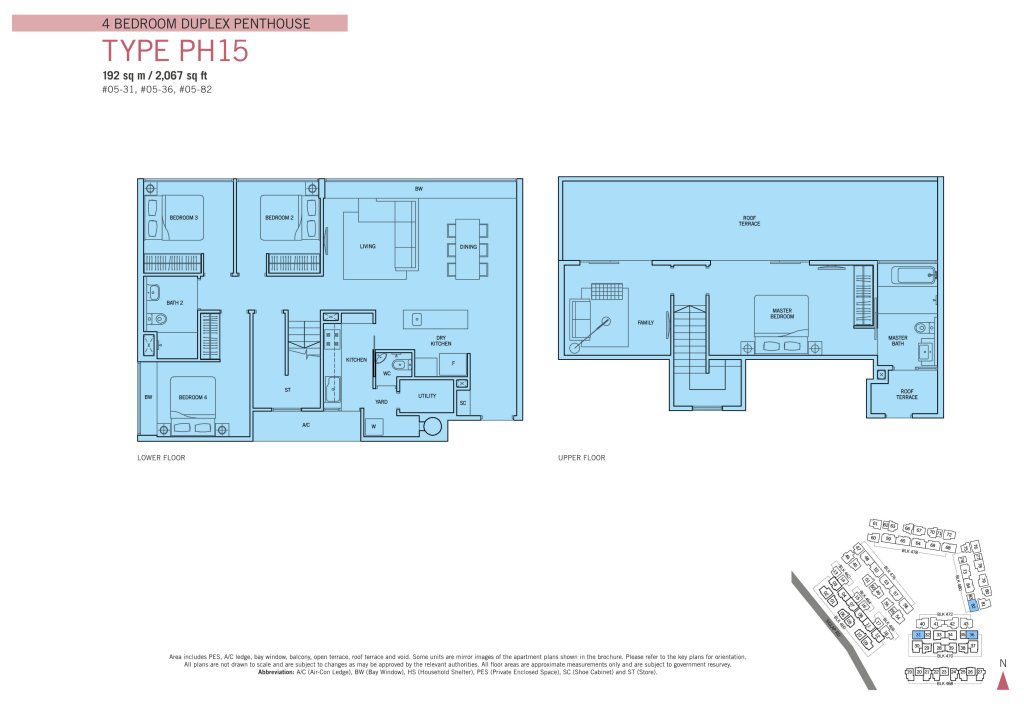 Flamingo Valley floor plan Type PH15, 2067 sqft, Bedok, Singapore