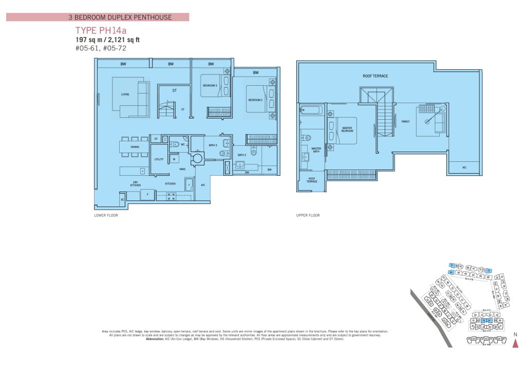 Flamingo Valley floor plan Type PH14a, 2121 sqft, Bedok, Singapore