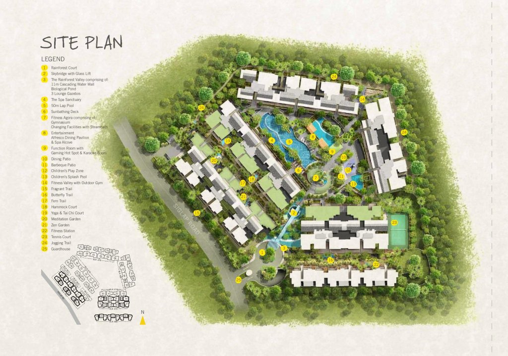 Flamingo Valley site plan, Bedok, Singapore