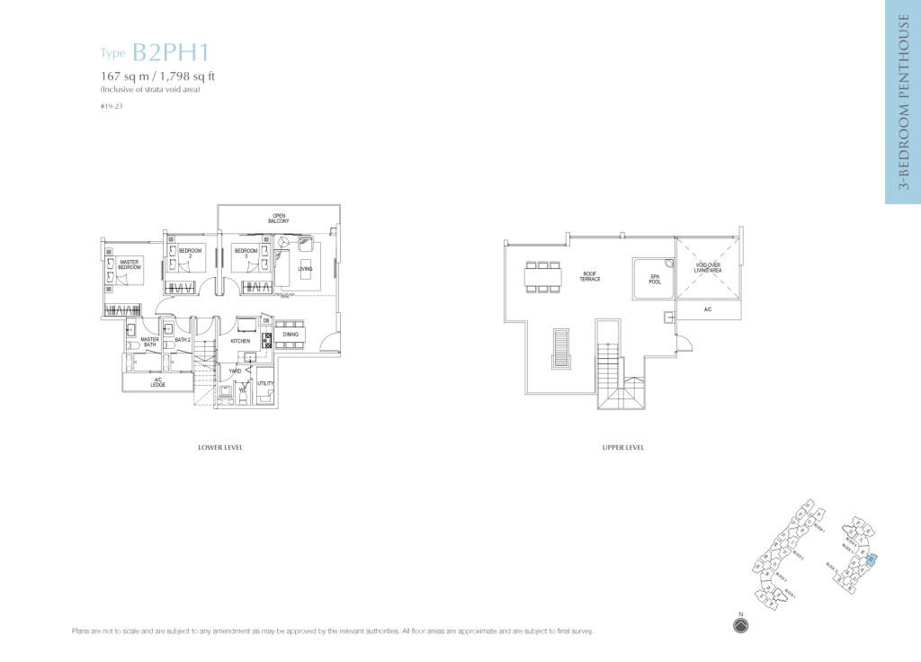 Flo Residence floor plan Type B2-PH, 1798 sqft, Punggol, Singapore
