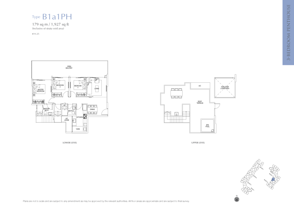 Flo Residence floor plan Type B1-PH, 1927 sqft, Punggol, Singapore