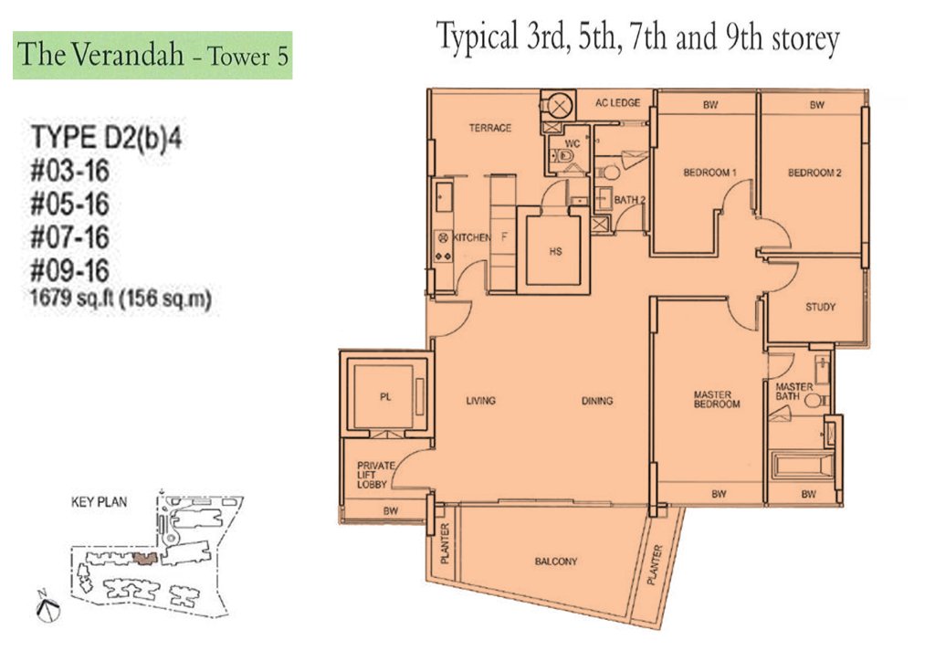 Floridian floor plan 1,679 sqft Type D2B4