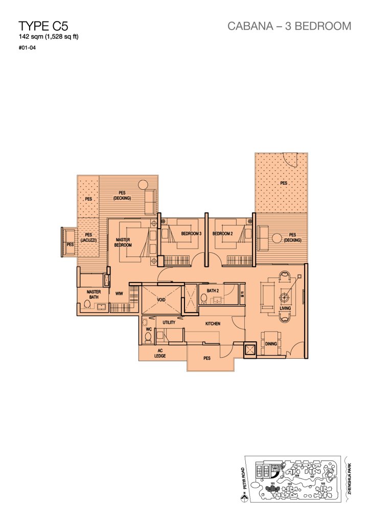 Foresque Residences floor plan 1,528 sqft Type C5
