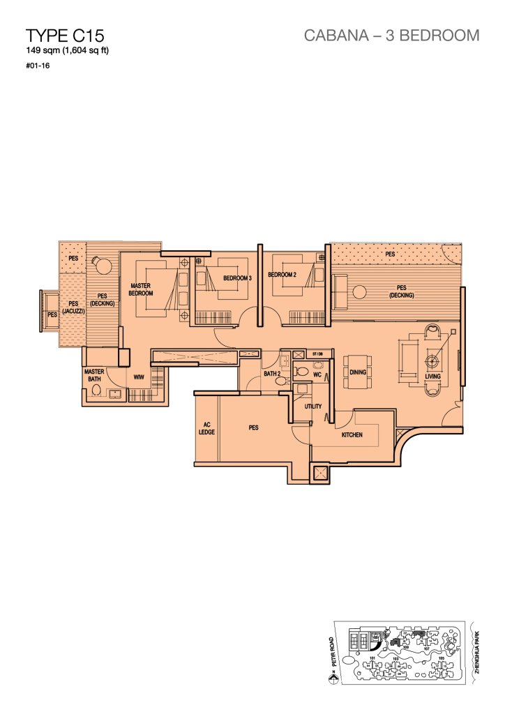 Foresque Residences floor plan 1,604 sqft Type C15