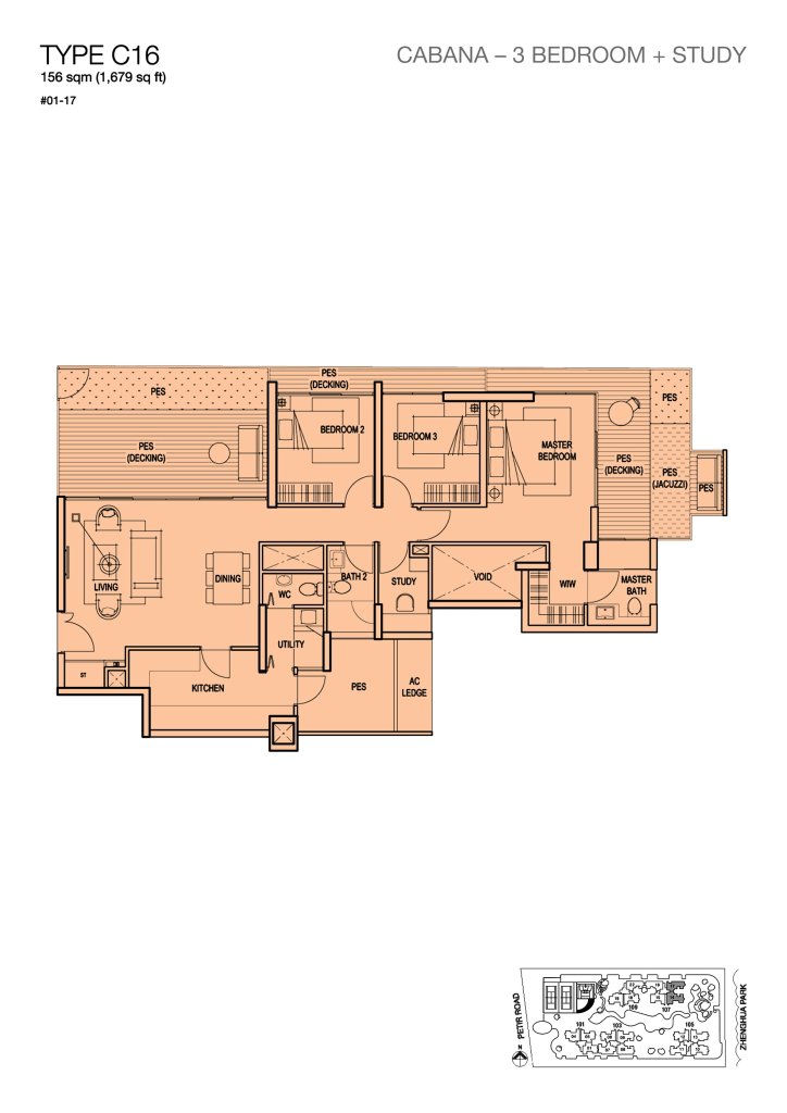 Foresque Residences floor plan 1,679 sqft Type C16
