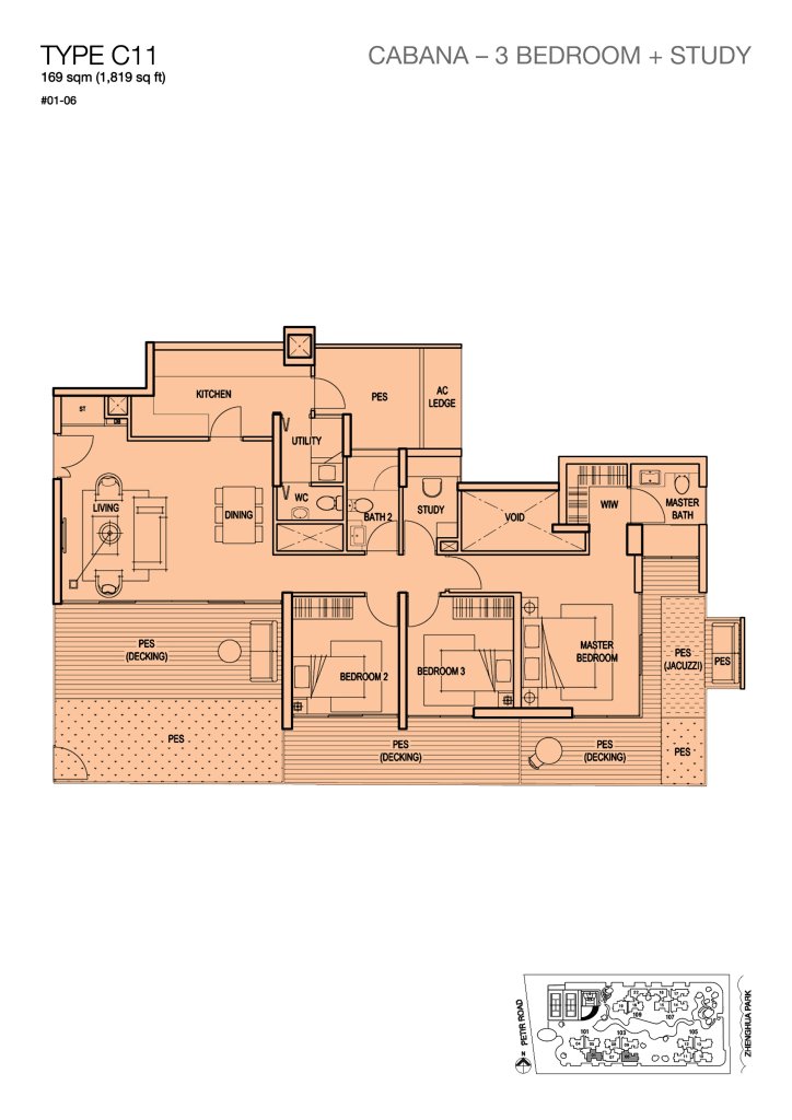 Foresque Residences floor plan 1,819 sqft Type C11