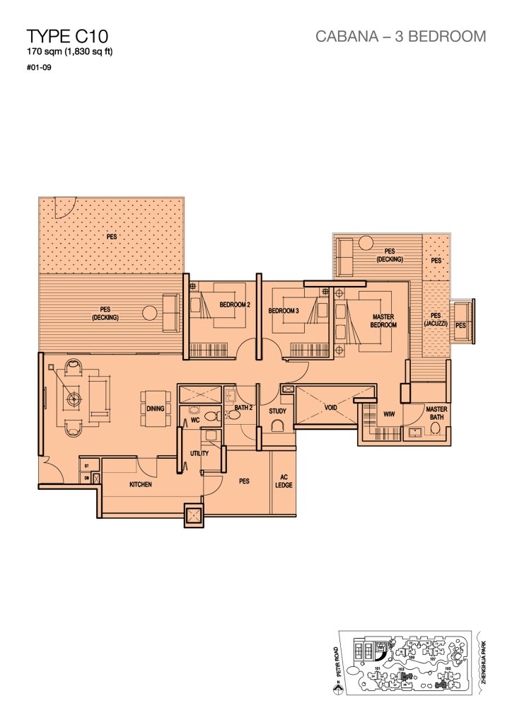 Foresque Residences floor plan 1,830 sqft Type C10