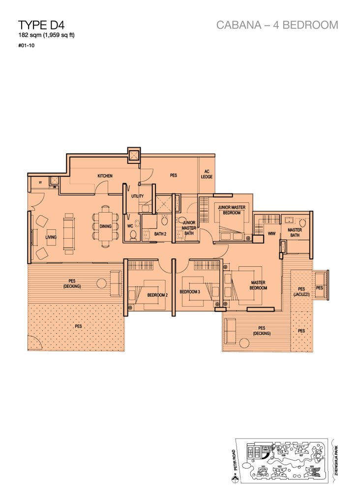 Foresque Residences floor plan 1,959 sqft Type D4
