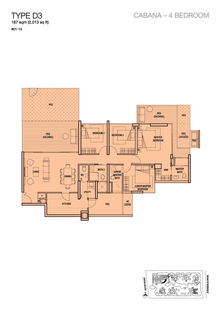 Foresque Residences floor plan 2,013 sqft Type D3
