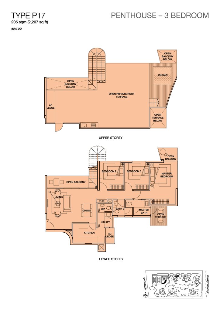 Foresque Residences floor plan 2,207 sqft Type P17