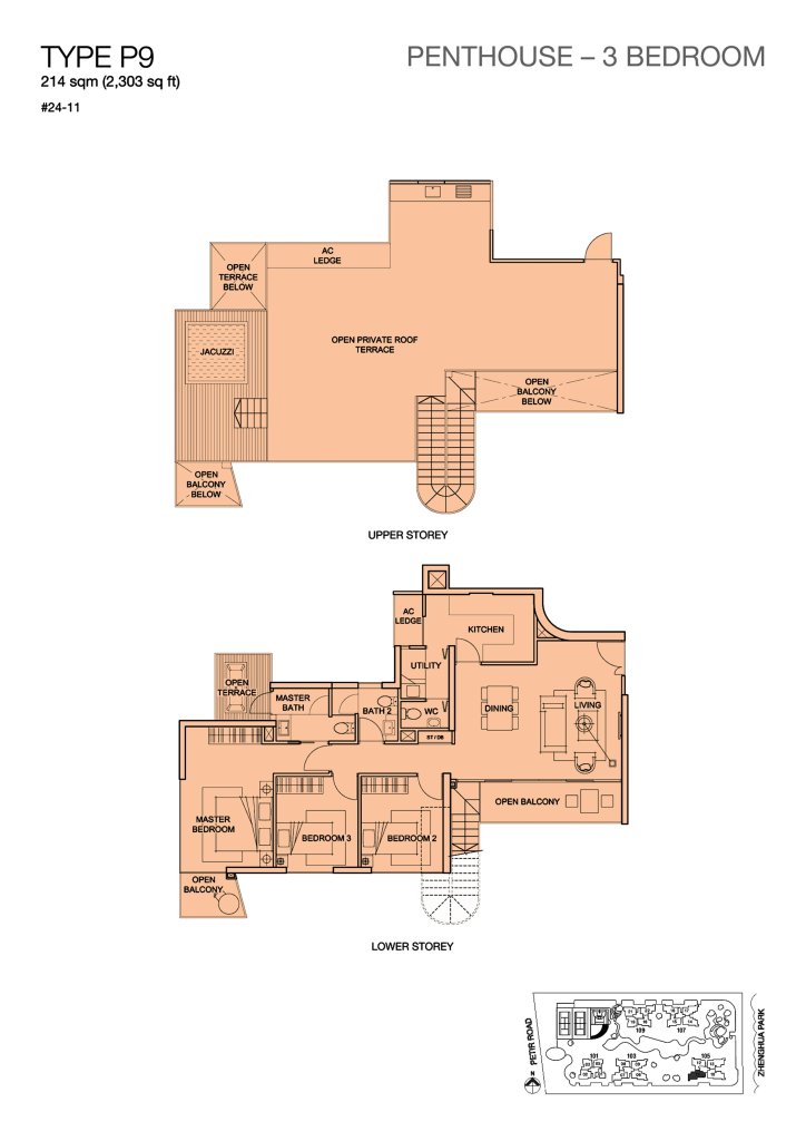 Foresque Residences floor plan 2,303 sqft Type P9