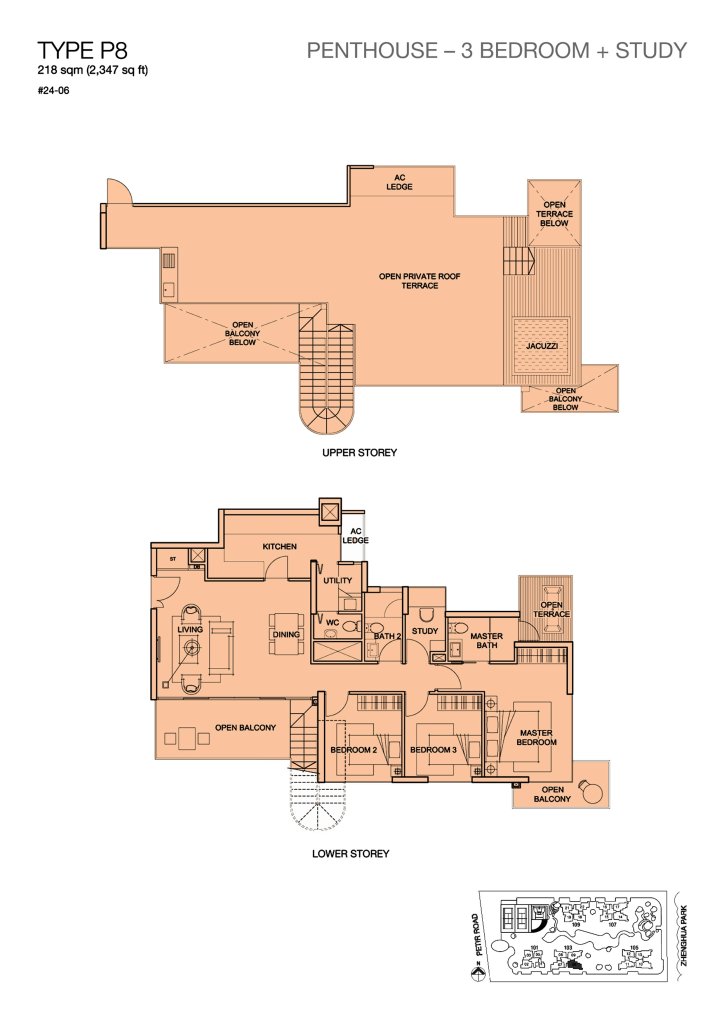 Foresque Residences floor plan 2,347 sqft Type P8