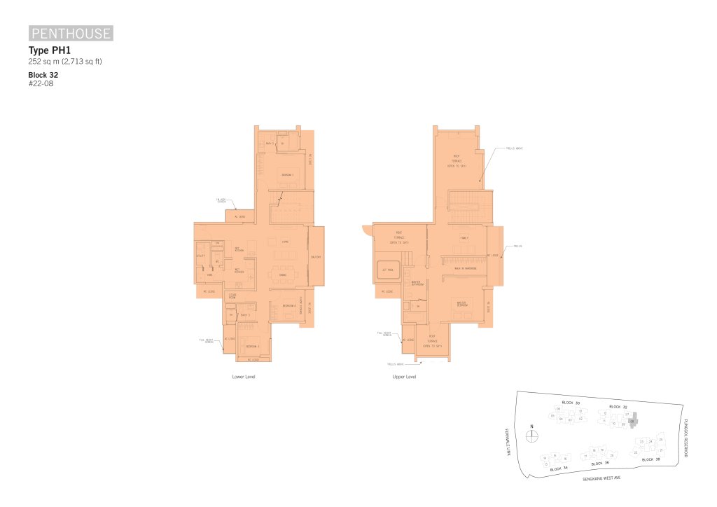 H2O Residences floor plan 2,713 sqft Type PH1